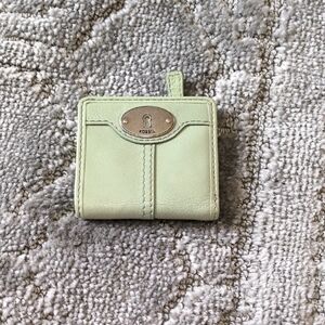 Fossil Light Green Leather Wallet